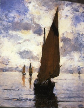 ボート Painting - ヴェネツィア 別名「ベカームド・ボート・シースケープ」ジョセフ・デキャンプ